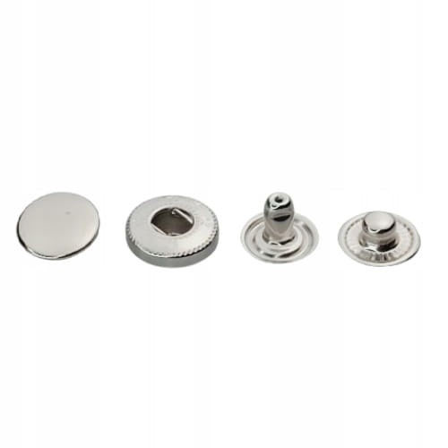 Napy zatrzaski metalowe ALFA NIERDZEWNE 10 mm 50 sztuk nikiel