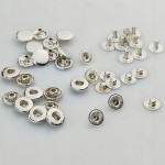 Napy zatrzaski metalowe ALFA NIERDZEWNE 10 mm 50 sztuk nikiel