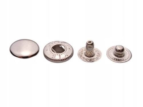 Napy zatrzaski kaletnicze Alfa 10 mm nikiel 10 sztuk