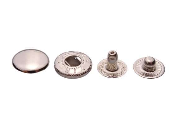 Napy zatrzaski kaletnicze Alfa 10 mm nikiel 10 sztuk