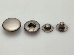 Napy zatrzaski metalowe alfa 15 mm 10 sztuk czarny nikiel