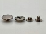 Napy zatrzaski metalowe alfa 15 mm 10 sztuk czarny nikiel