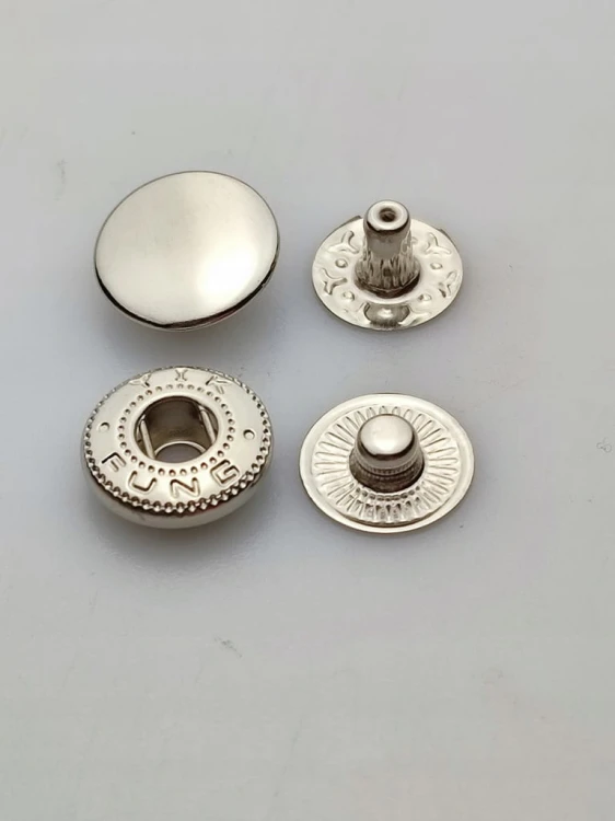 Napy zatrzaski Alfa kaletnicze 12,5 mm srebrne 10 sztuk
