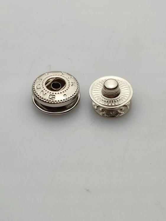 Napy zatrzaski Alfa kaletnicze 12,5 mm srebrne 10 sztuk