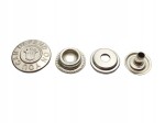 Napy zatrzaski 17 mm 10 sztuk nikiel wzorek