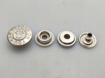 Napy zatrzaski 17 mm 10 sztuk nikiel wzorek