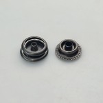Napy zatrzaski kaletnicze nierdzewne 15 mm czarny nikiel 50 sztuk