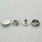 Napy zatrzaski metalowe nierdzewne 15 mm srebrne 10 sztuk
