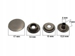 Napy zatrzaski standard 17 mm czarny nikiel 10 sztuk