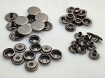 Napy zatrzaski standard 17 mm czarny nikiel 10 sztuk