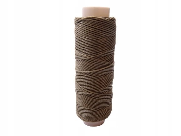 Nici woskowane do szycia skóry 40 m / 0,45 khaki