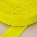 Taśma nośna MOCNA poliestrowa 30 mm / 1,1 mm żółty neon 50 metrów (1005)