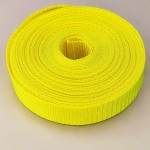 Taśma nośna MOCNA poliestrowa 25 mm / 1,1 mm żółty neon 10 metrów (1005)