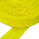 Taśma nośna MOCNA poliestrowa 25 mm / 1,1 mm żółty neon 1 metr (1005)