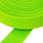 Taśma nośna MOCNA poliestrowa 25 mm / 1,1 mm zielony neon 50 metrów (1001)