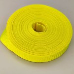 Taśma nośna MOCNA poliestrowa 20 mm / 1,1 mm żółty neon 1 metr (1005)