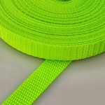 Taśma nośna MOCNA poliestrowa 15 mm / 1,1 mm zielony neon 50 metrów (1001)