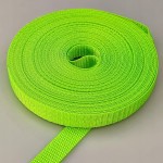 Taśma nośna MOCNA poliestrowa 15 mm / 1,1 mm zielony neon 10 metrów (1001)