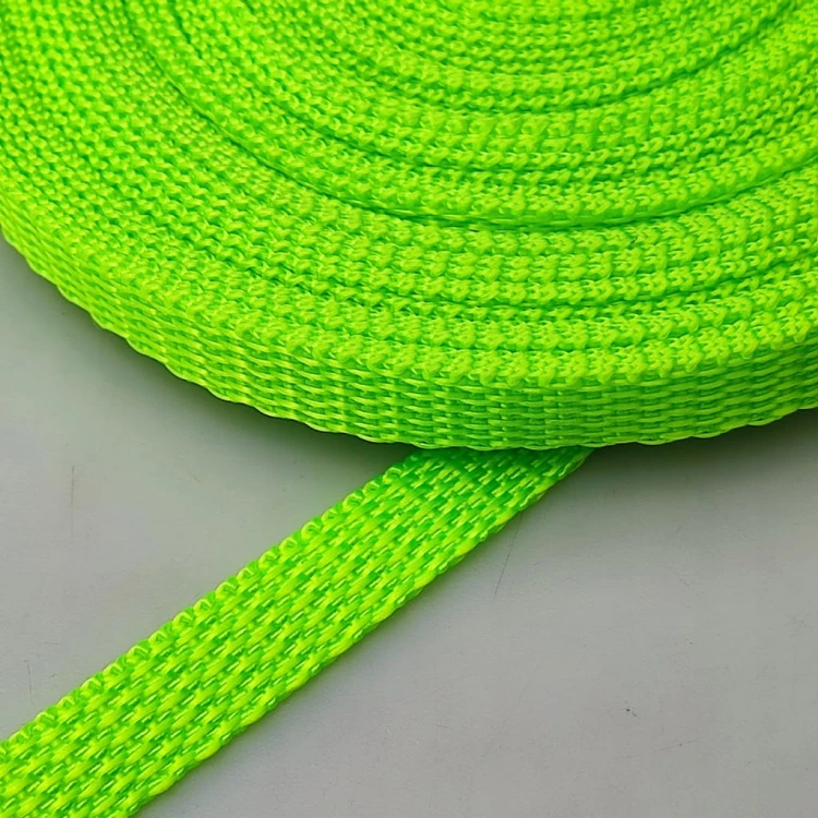 Taśma nośna MOCNA poliestrowa 10 mm / 1,1 mm zielony neon 10 m (1001)