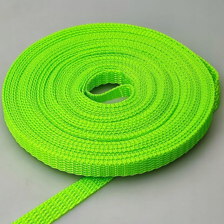Taśma nośna MOCNA poliestrowa 10 mm / 1,1 mm zielony neon 10 m (1001)