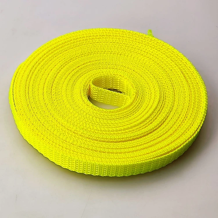 Taśma nośna MOCNA poliestrowa 10 mm / 1,1 mm żółty neon 10 m (1005)