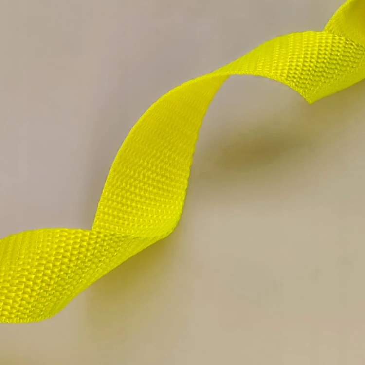 Taśma nośna MOCNA poliestrowa 10 mm / 1,1 mm żółty neon 10 m (1005)