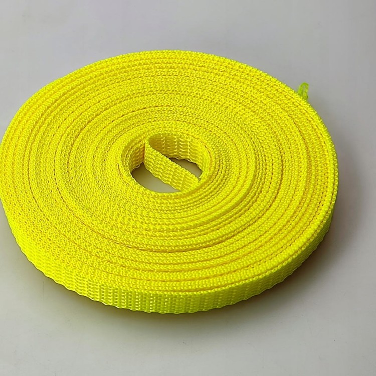 Taśma nośna MOCNA poliestrowa 10 mm / 1,1 mm żółty neon 1 m (1005)