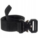 Pasek parciany mocny do spodni survival 120 cm czarny