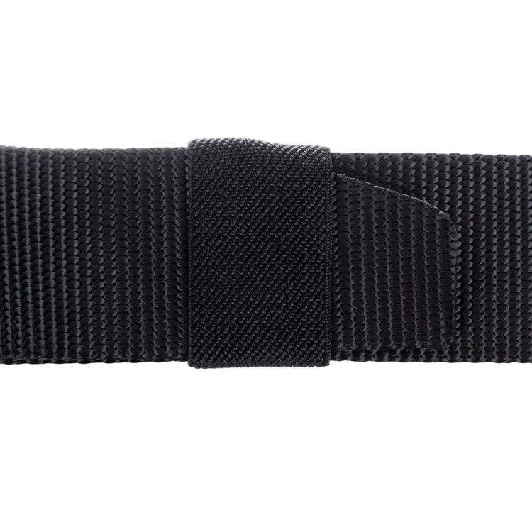 Pasek parciany mocny do spodni survival 120 cm czarny