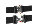 Pasek parciany mocny do spodni survival 120 cm czarny