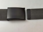 Pas pasek parciany do spodni szortów szary z klamrą metalową czarną 105 cm