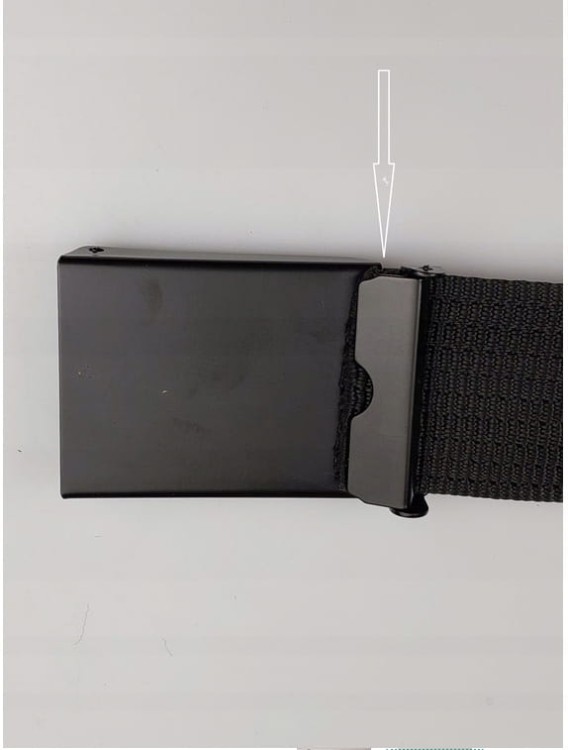Pas pasek parciany do spodni szortów czarny z klamrą metalową czarną 135 cm