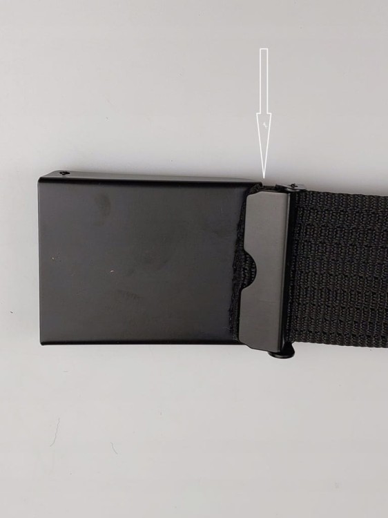Pas pasek parciany do spodni szortów czarny z klamrą metalową czarną 105 cm