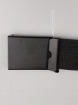 Pas pasek parciany do spodni szortów czarny z klamrą metalową czarną 115 cm