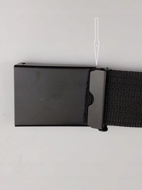 Pas pasek parciany do spodni szortów czarny z klamrą metalową czarną 115 cm