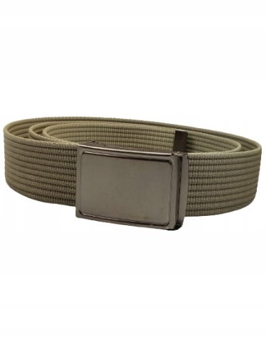 Pasek parciany jasna oliwka - jasny khaki z klamrą 4 cm / 125 cm
