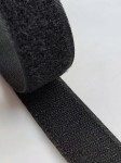 Taśma RZEP 25 mm komplet haczyk + pętelka 25 metrów czarna