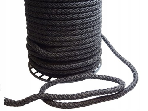 Sznurek polipropylenowy techniczny 10 mm czarny 1 metr