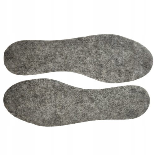 Wkładki do butów filcowe szare grube 6 mm rozmiar 46