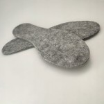 Wkładki do butów filcowe szare grube 6 mm rozmiar 48