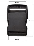 Klamra zatrzaskowa plastikowa 40 mm do paska 10 sztuk