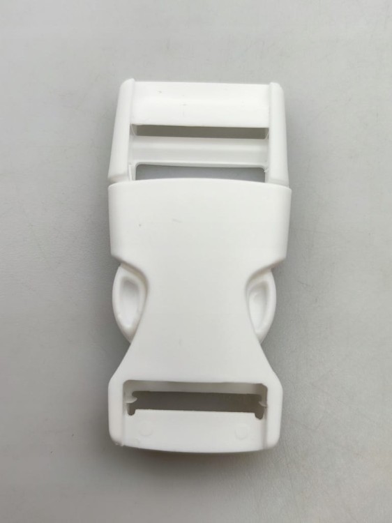 Klamra zatrzaskowa plastikowa 20 mm do paska 1 sztuka biały
