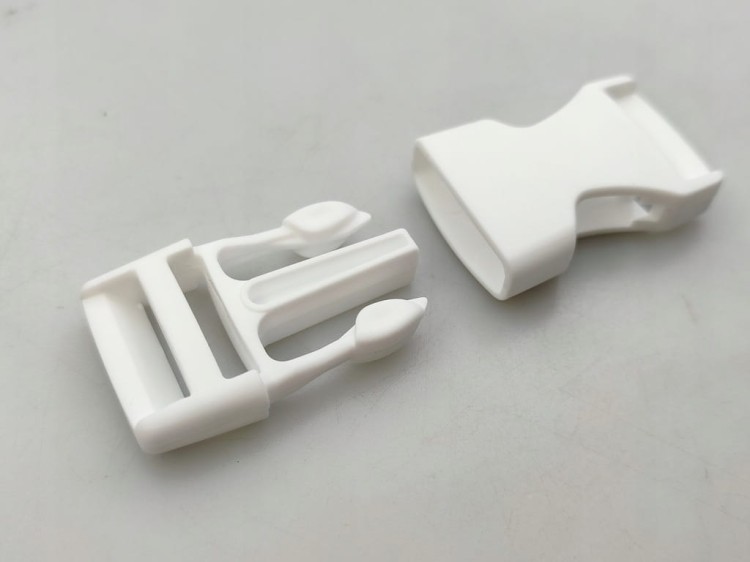 Klamra zatrzaskowa plastikowa 20 mm do paska 1 sztuka biały
