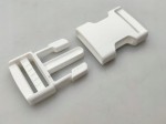 Klamra zatrzaskowa plastikowa 25 mm do paska 1 sztuka biały