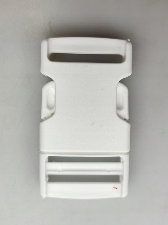 Klamra zatrzaskowa plastikowa 25 mm do paska 1 sztuka biały