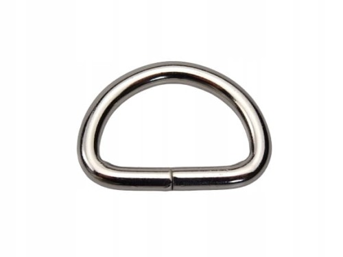 Półkole metalowe kaletnicze do paska grube 30 / 18 / 5 mm 1 sztuka srebrne