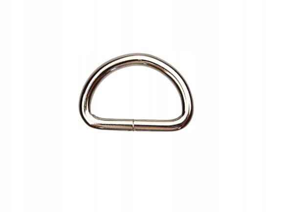 Półkole kaletnicze 30 / 18 / 4 mm srebrny 10 sztuk