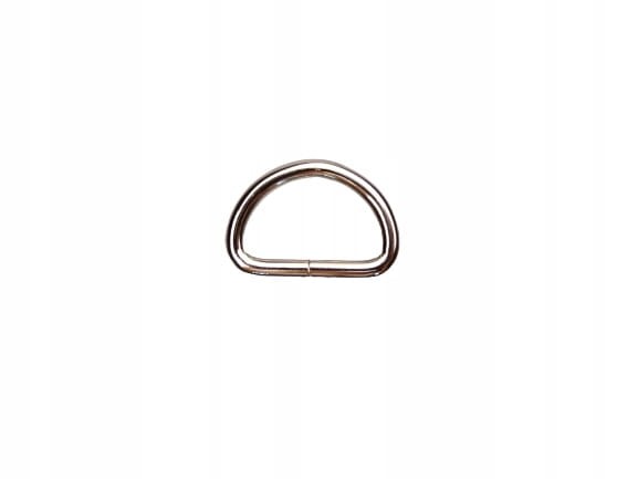 Półkole metalowe do paska 25 / 15 / 4 mm 10 sztuk srebrne
