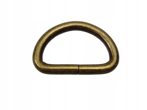 Półkole metalowe kaletnicze 25 / 15 / 4 mm 10 sztuk stare złoto