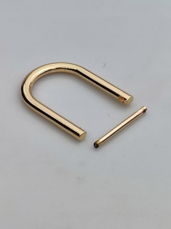 Półkole kaletnicze szlufka skręcana 28 mm złoty